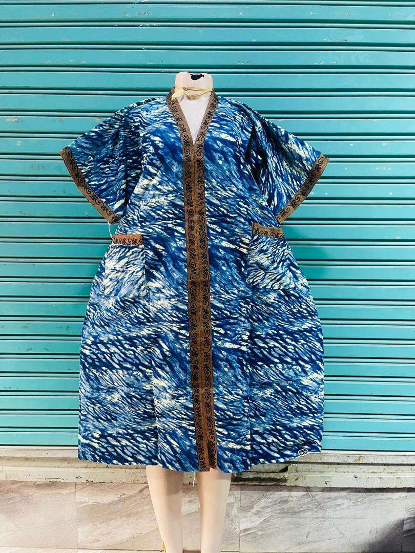 African Adire Kampala Bubu free size gown