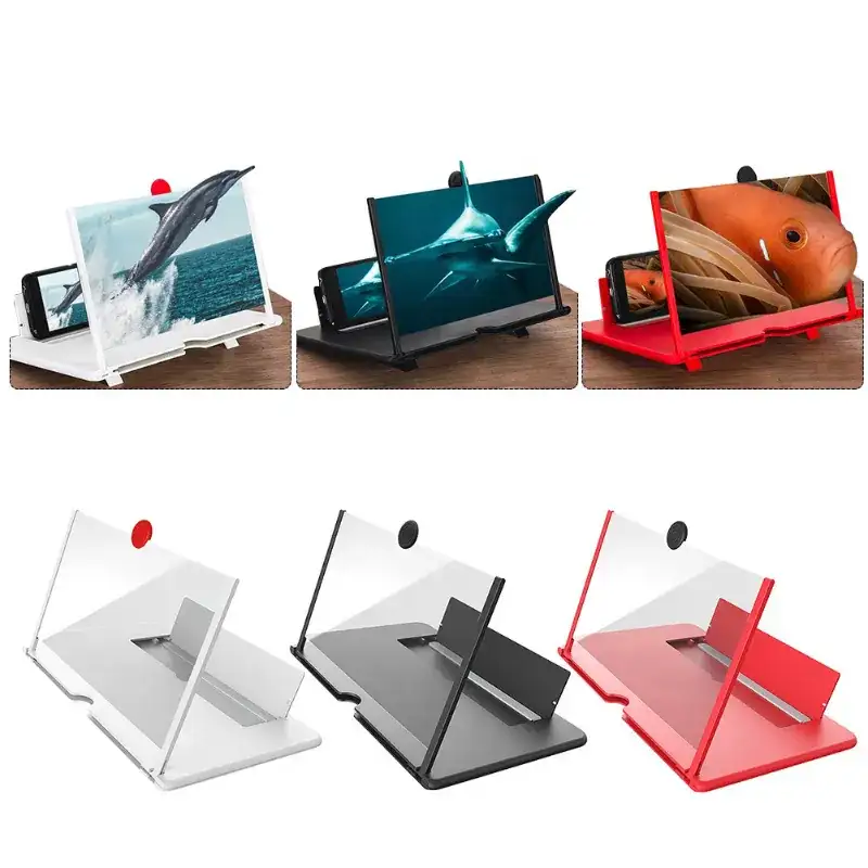 10-Inch Universal 3D Mobile Phone Screen Magnifier Stand – Foldable Smartphone Video Projector Holder 1pc