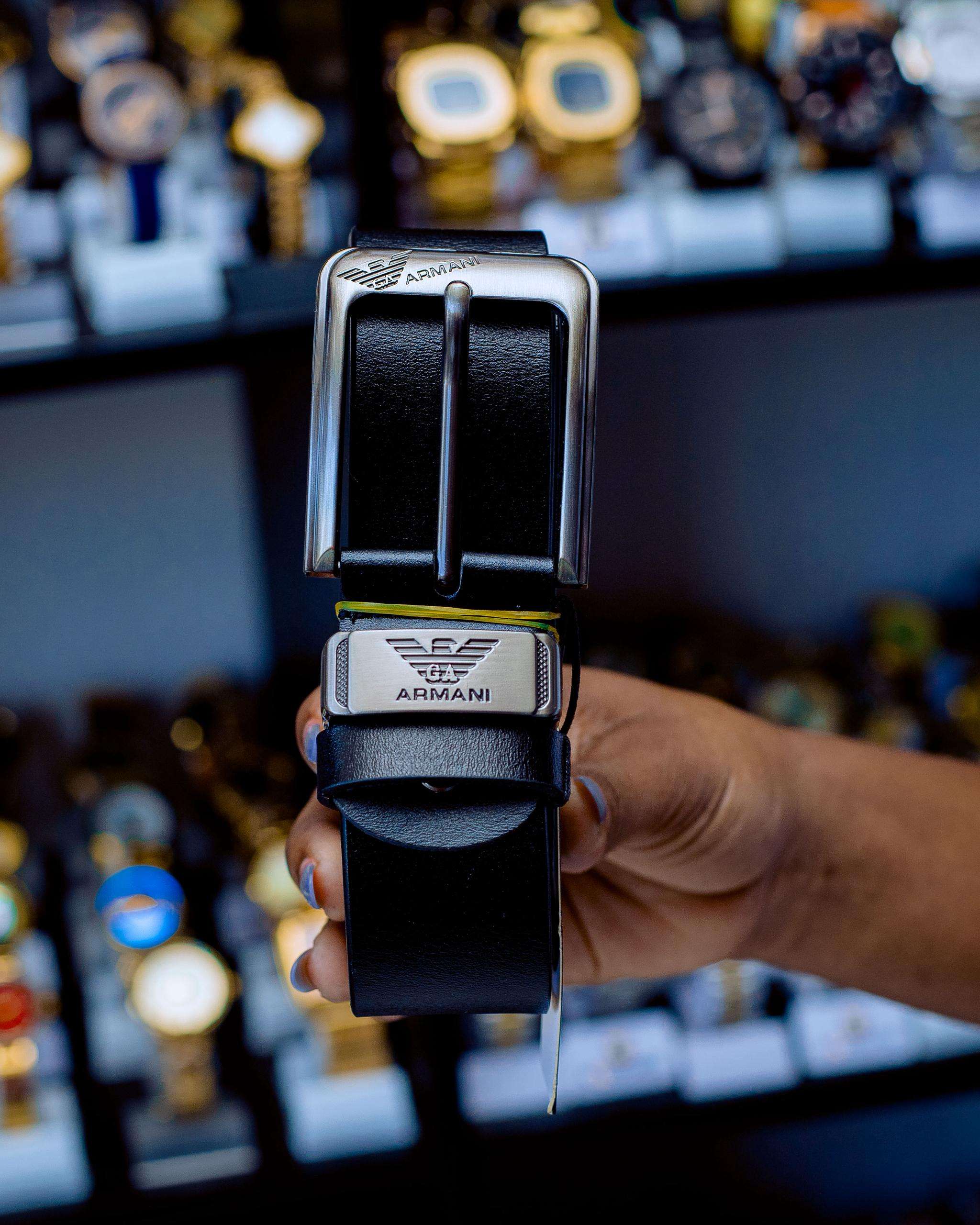 ARMANI men leather belt