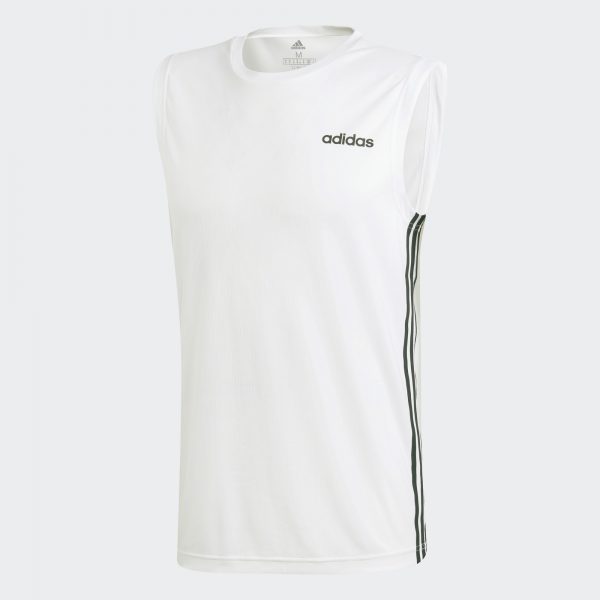 Design To Move 3 stripes singlet white
