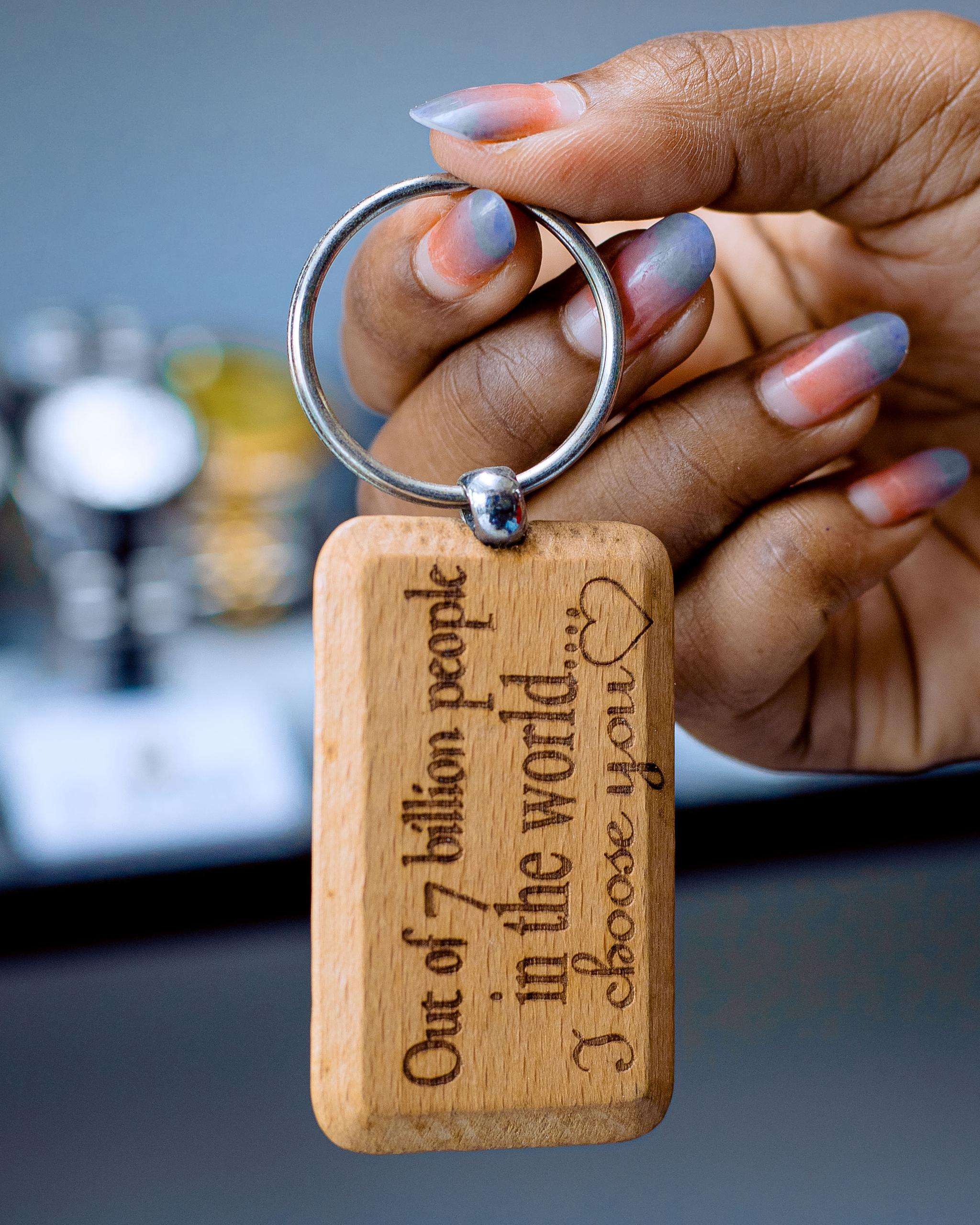 Engraved key holder