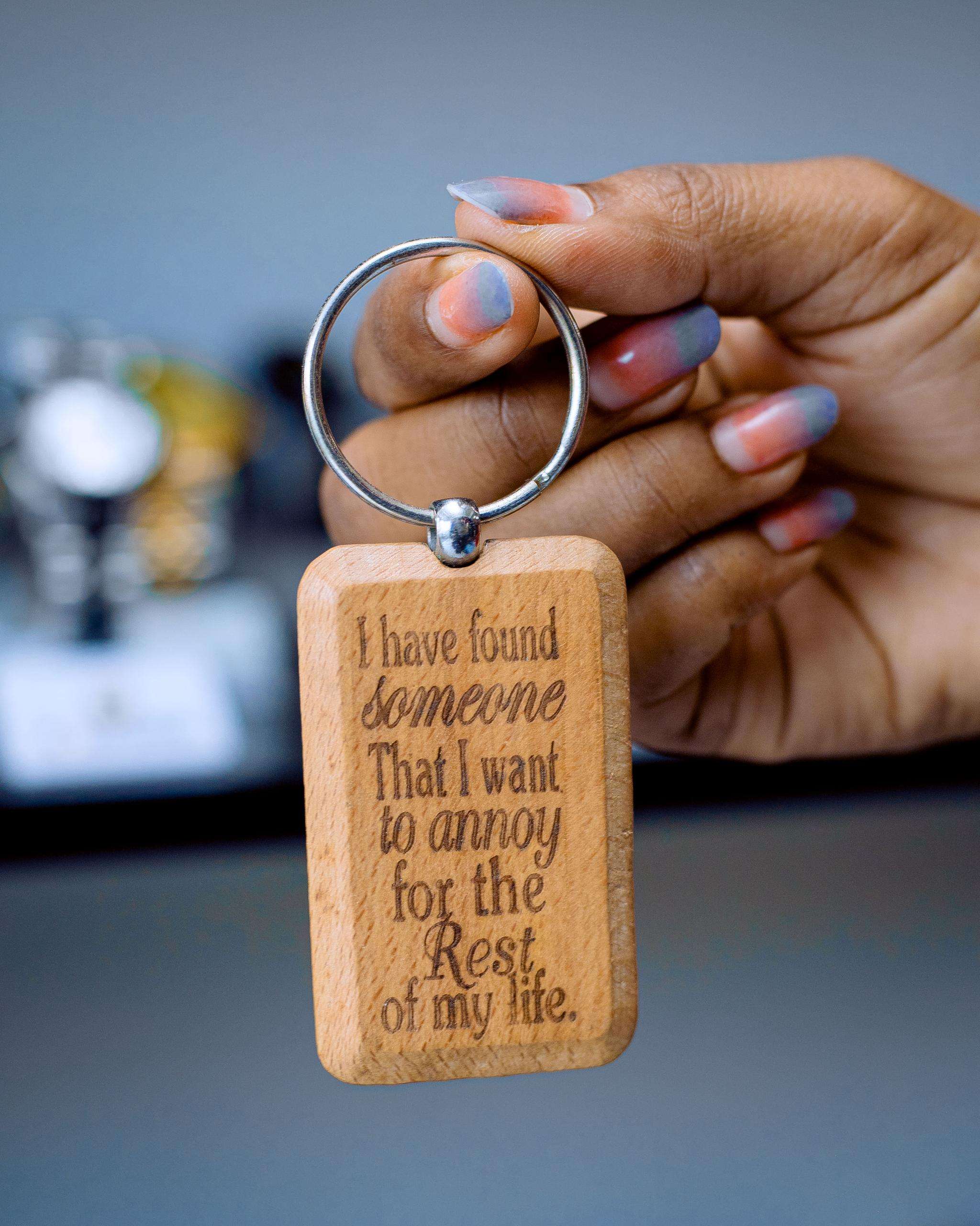 Engraved key holder