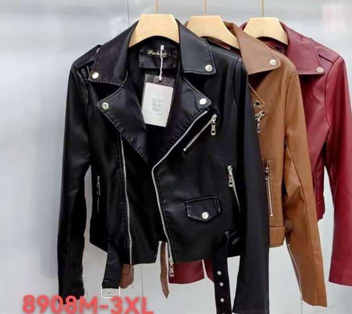 Faux Leather Jackets for Girl Lapel Collar Slim Zipper Imitation Leather Breathable Waterproof Outdoor Motorcycle