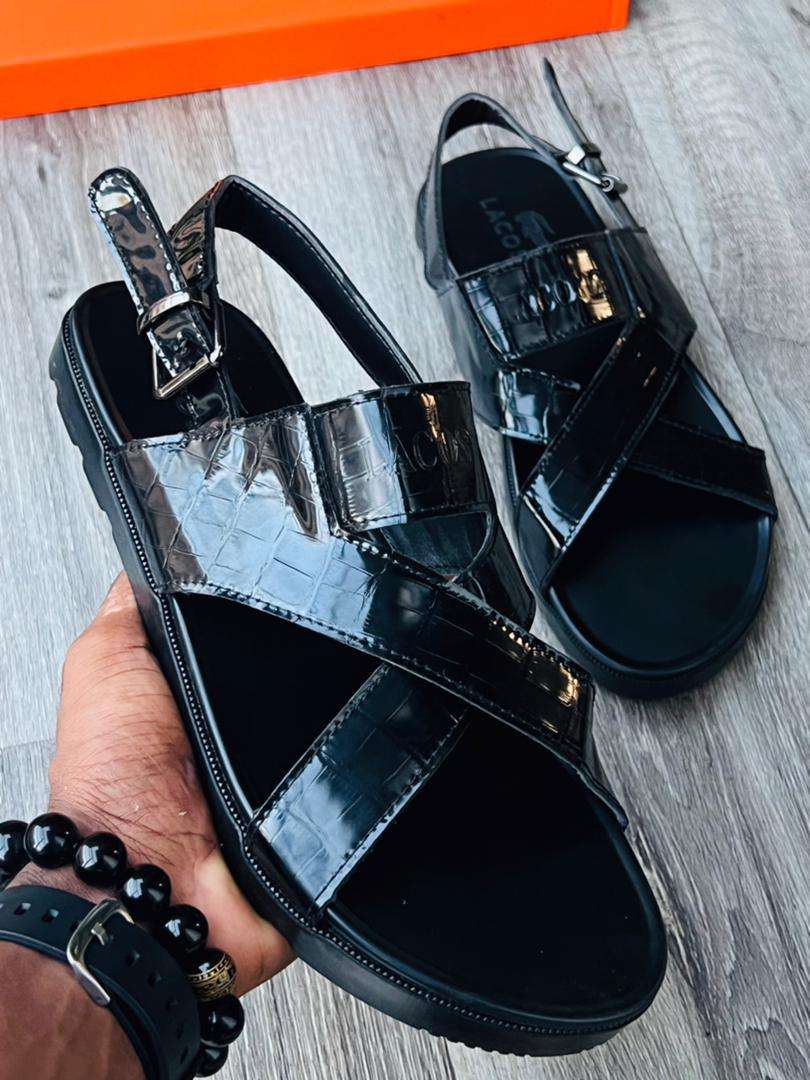 Genuine durable alligator skin men beach cool slippers