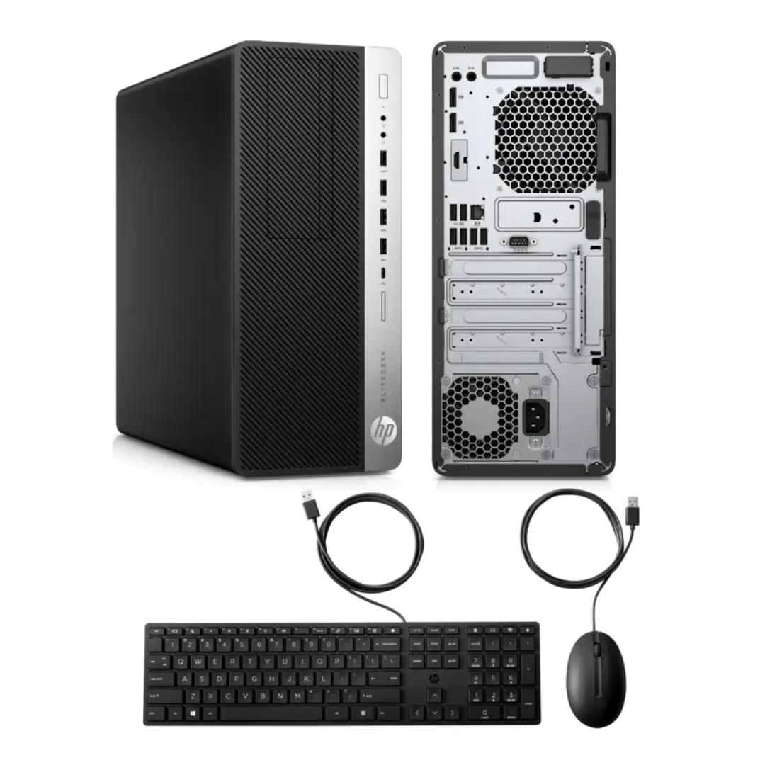 HP EliteDesk 800 G4 Tower Intel Core i5-8th with Keyboard and Mouse Refurbished