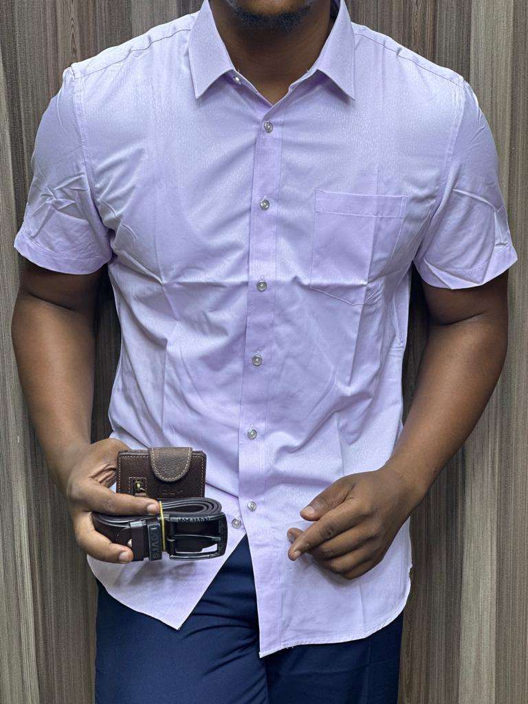 Male cotton short sleeves shirt