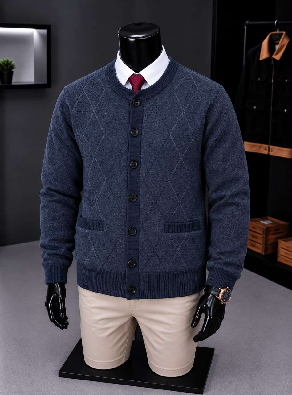 Men's Cardigan Sweater Cropped Sweater Knit Sweater Mens Dress Sweaters Side Pockets Fashion Classic Vacation Daily Wear Clothing Apparel