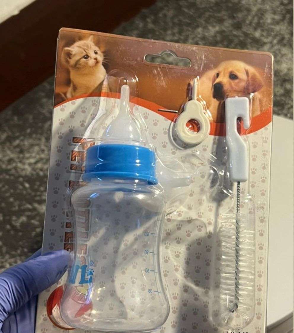 Pet nursing feeding bottle kit designed for puppies, kittens, and other small animals.