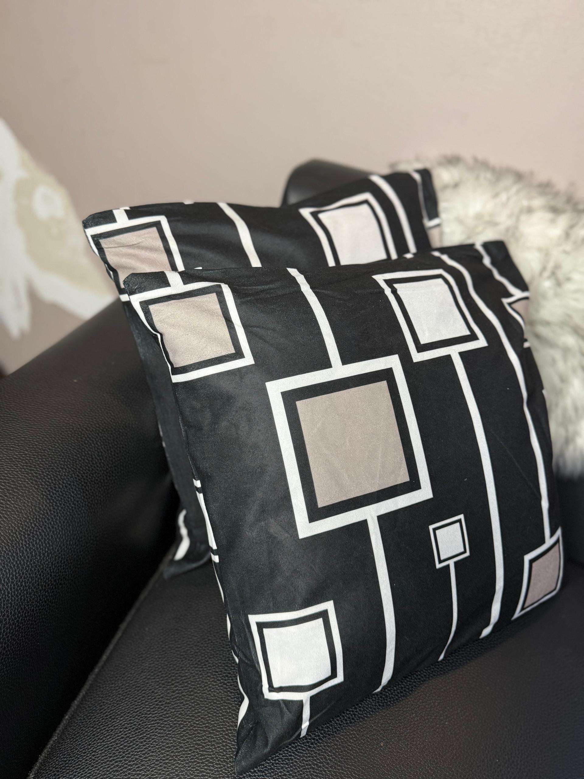 Pillowcase Geometric Minimalist Cushion Cases for Home Couch Sofa (22 x 22 Pillow Cover)