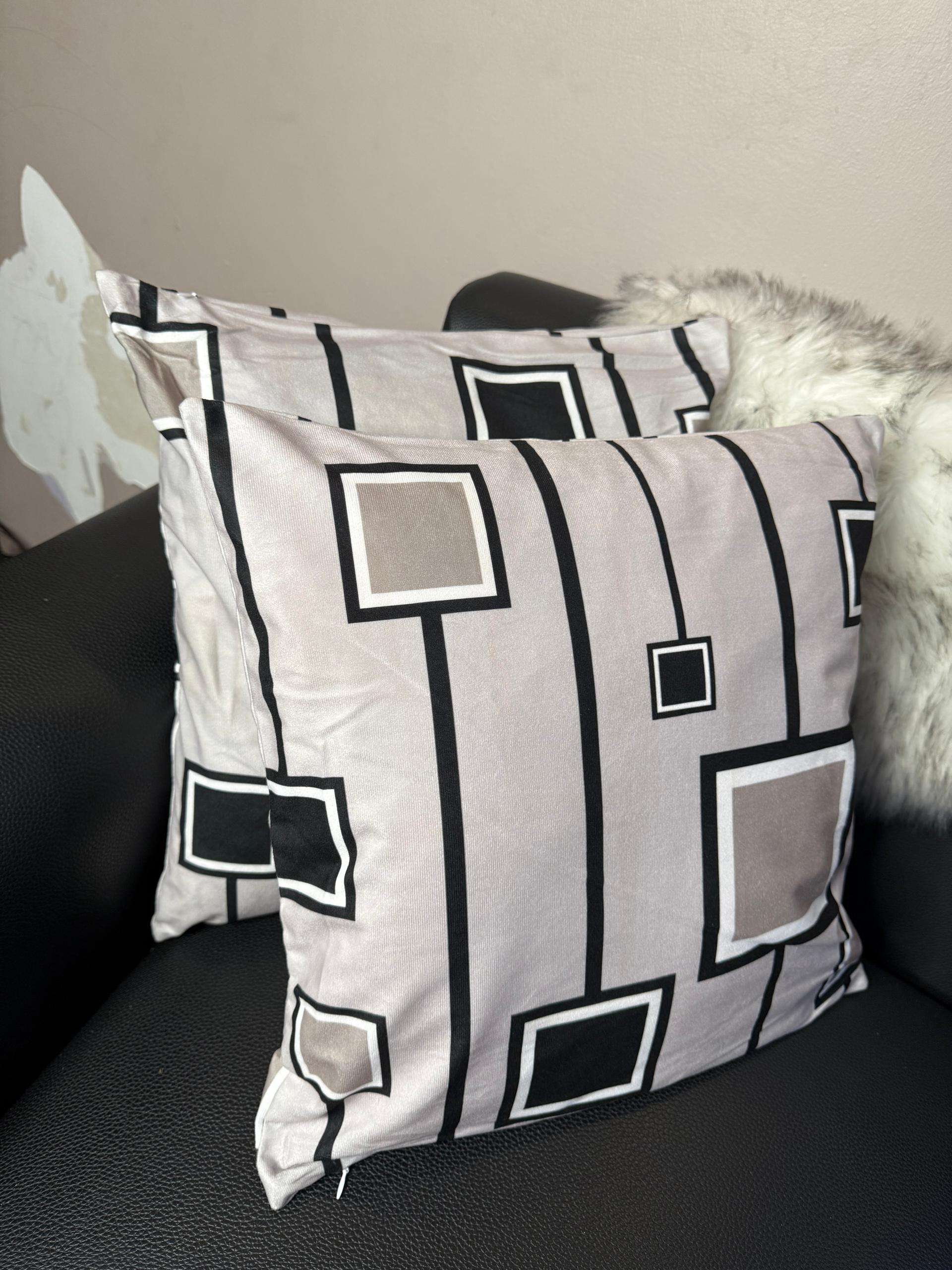 Pillowcase Geometric Minimalist Cushion Cases for Home Couch Sofa (22 x 22 Pillow Cover)