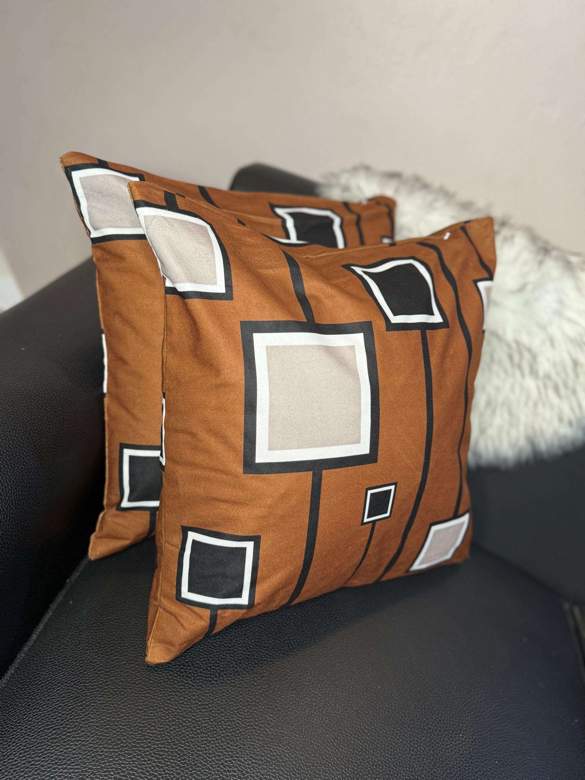 Pillowcase Geometric Minimalist Cushion Cases for Home Couch Sofa (22 x 22 Pillow Cover)