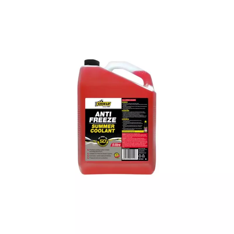 SHIELD ANTI-FREEZE & SUMMER COOLANT RED - 50% (5L) - SH1541