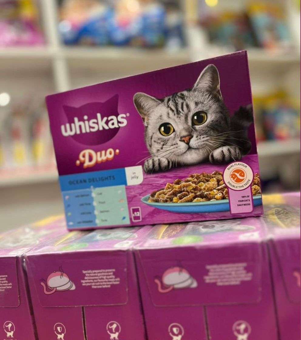 Whiskas Duo Ocean Delights adult wet cat food pouches in jelly