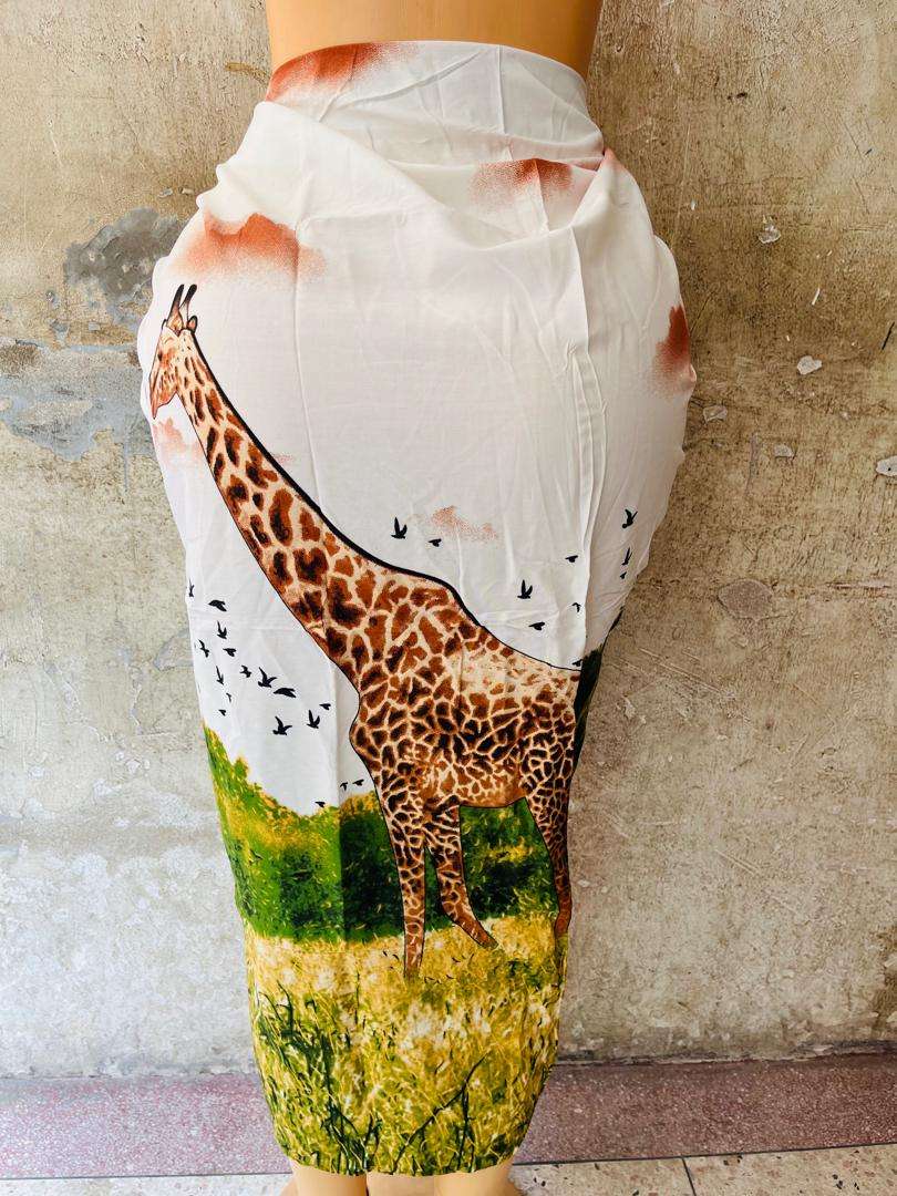 Women's Beach Long Sarong Swimsuit Coverups Chiffon Scarf with Tassels Bathing Suit Skirt Bikini Wraps for Women Swimwear Multicoloured (African Vikoi)