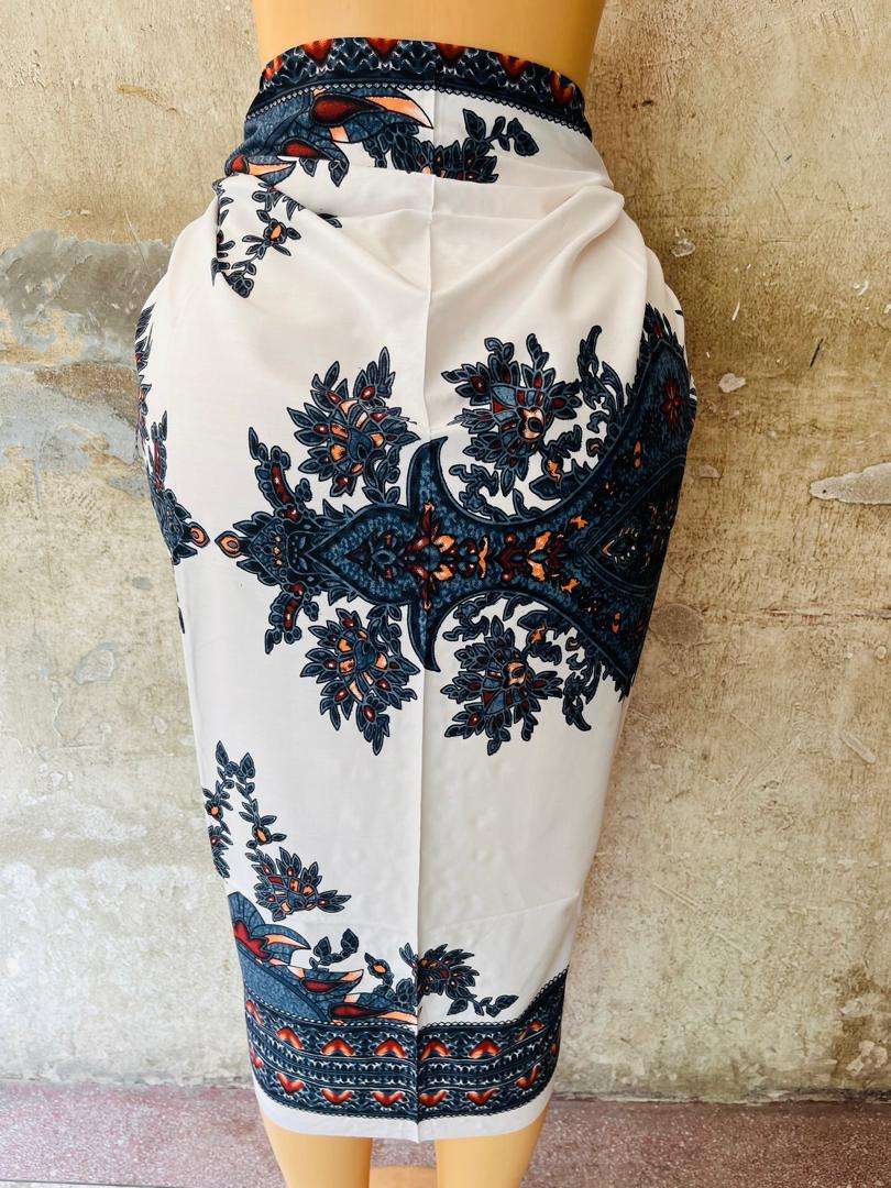 Women's Beach Long Sarong Swimsuit Coverups Chiffon Scarf with Tassels Bathing Suit Skirt Bikini Wraps for Women Swimwear Multicoloured (African Vikoi)