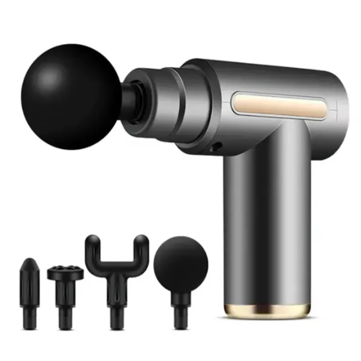 Deep Tissue Massage Gun – Powerful Percussion Muscle Massager with 4 Interchangeable Massage Heads, Portable Handheld Body Massage Gun for Muscle Recovery & Relaxation