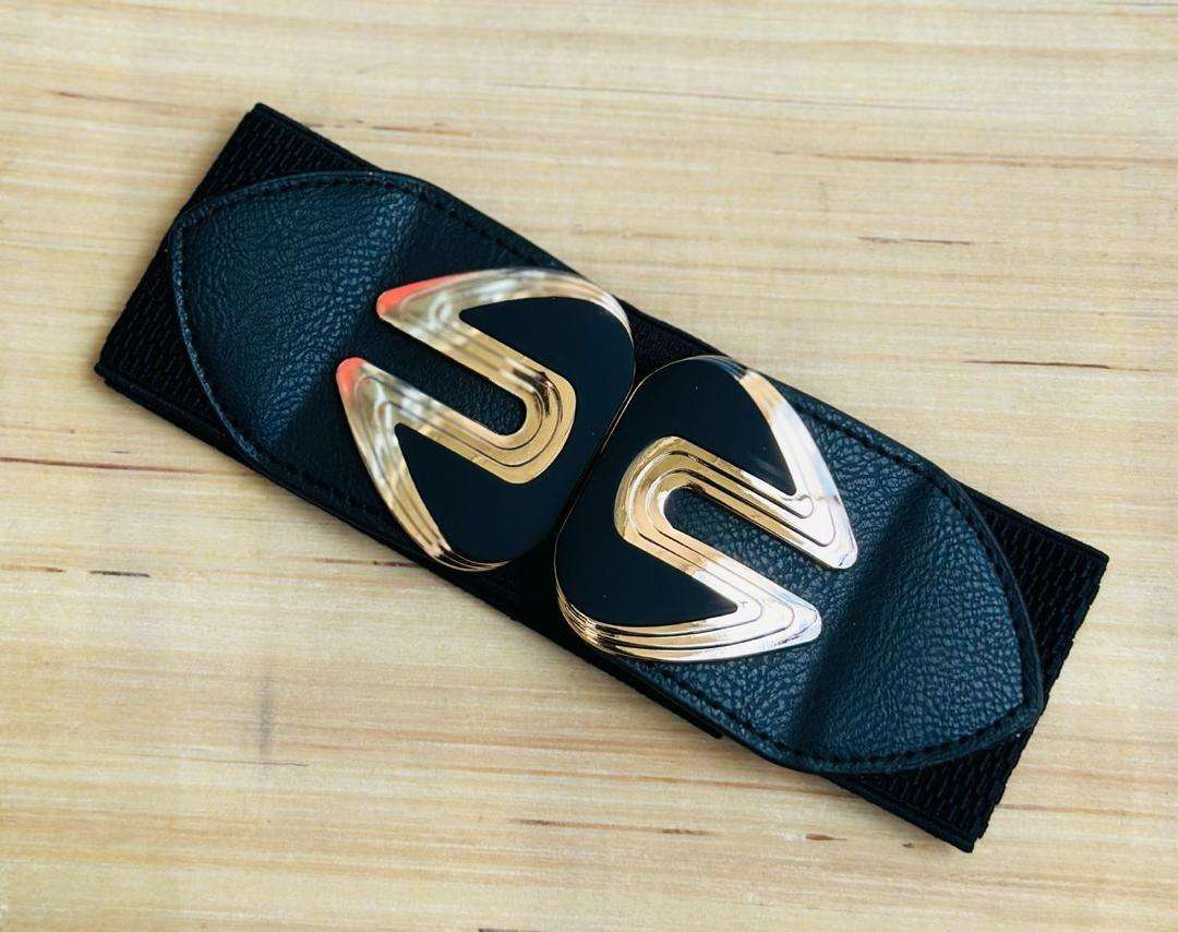 Dabkiya jewellry  Women Black Fabric Belt