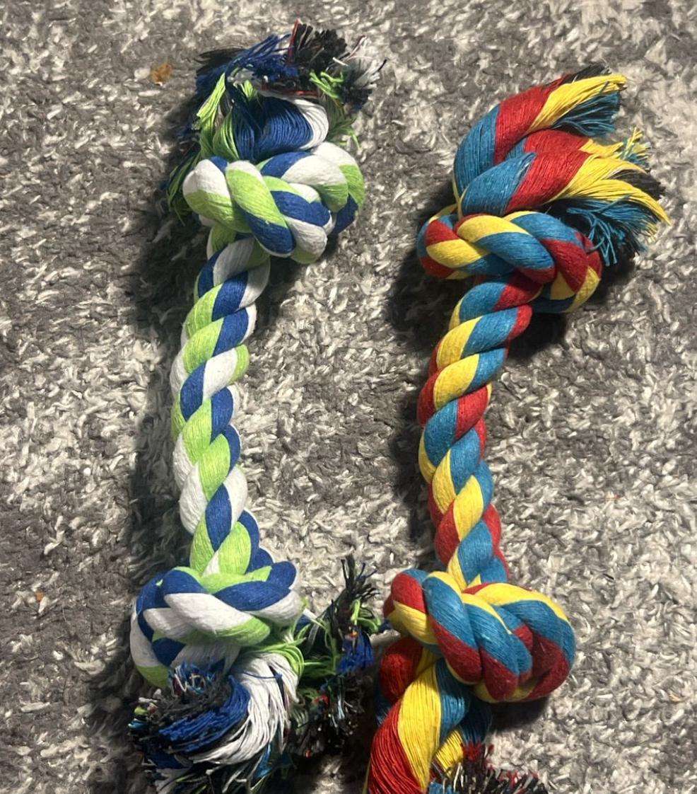 Double Knotted Multicoloured Rope Bone style