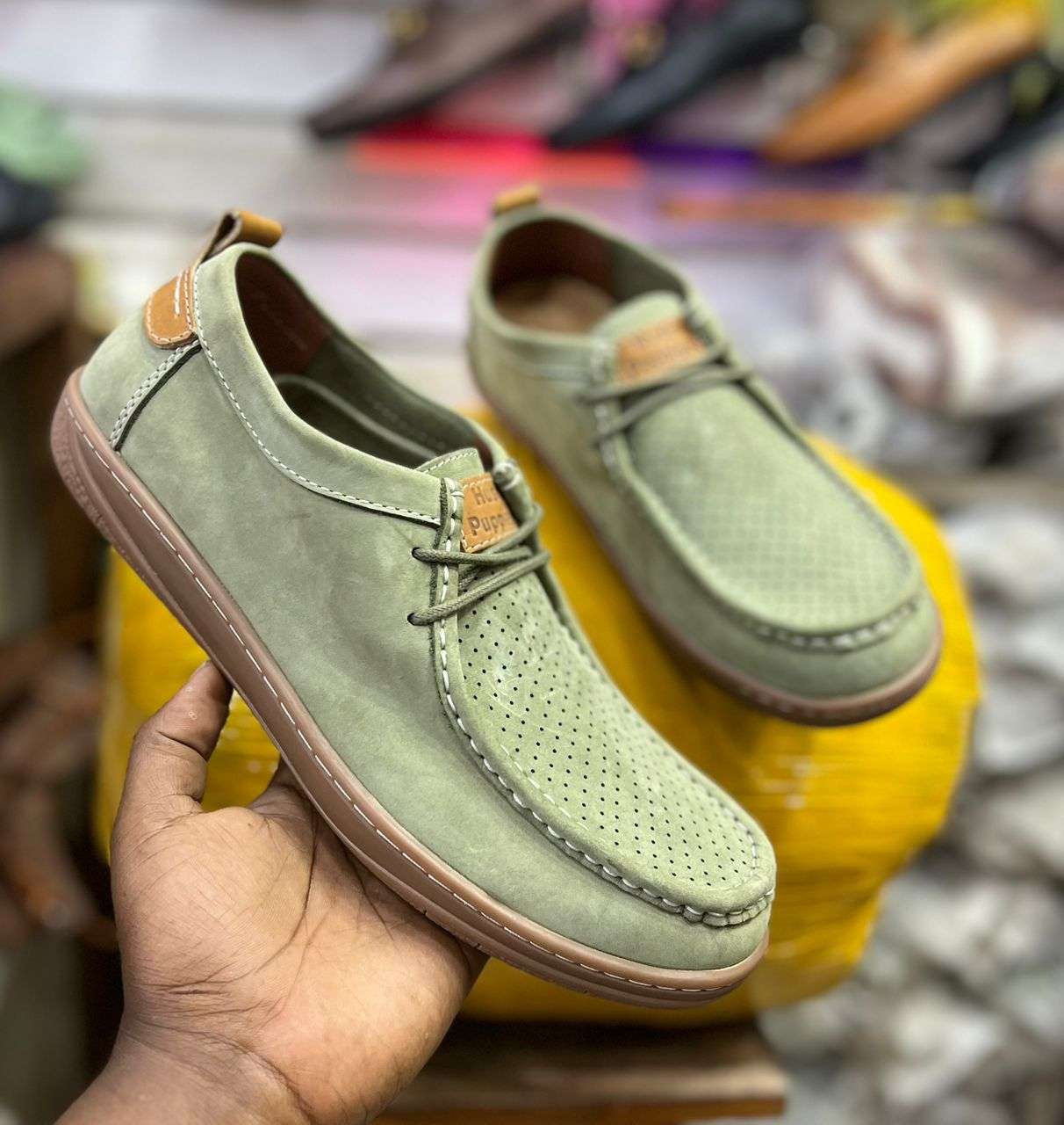 Hush Puppies men leather casual shoes