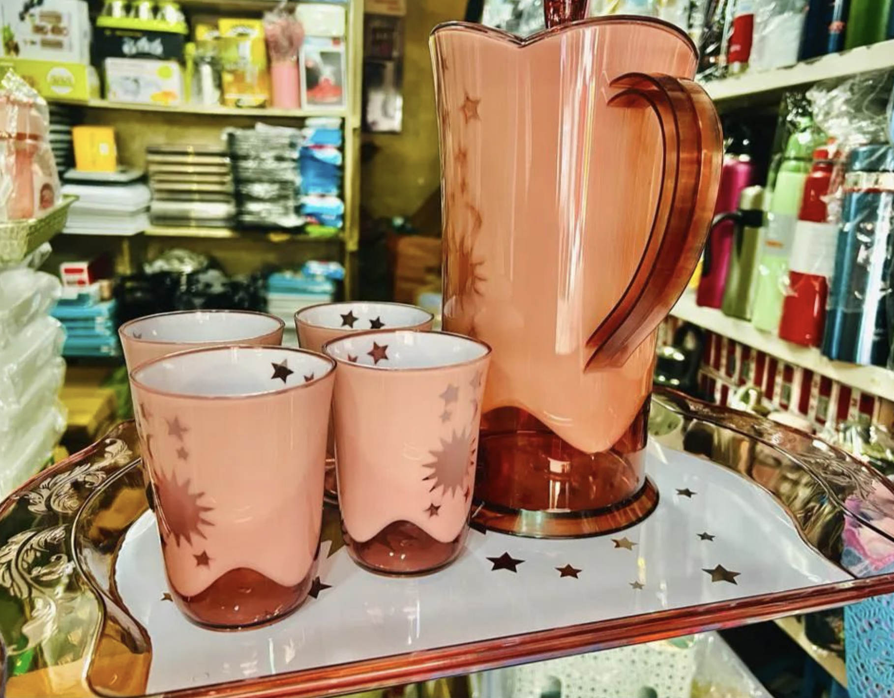 Jug, Glasses and Tray set