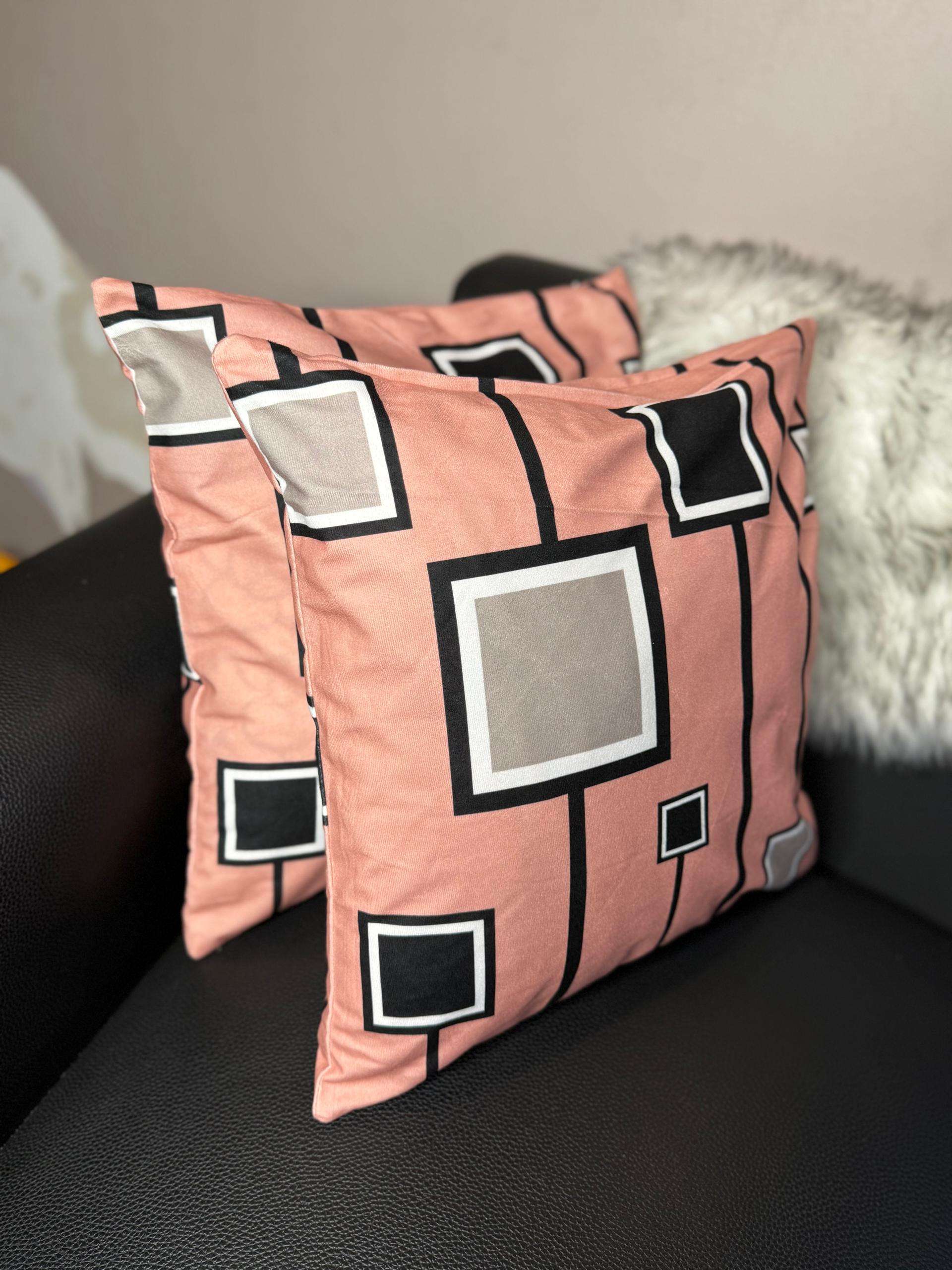 Pillowcase Geometric Minimalist Cushion Cases for Home Couch Sofa (22 x 22 Pillow Cover)