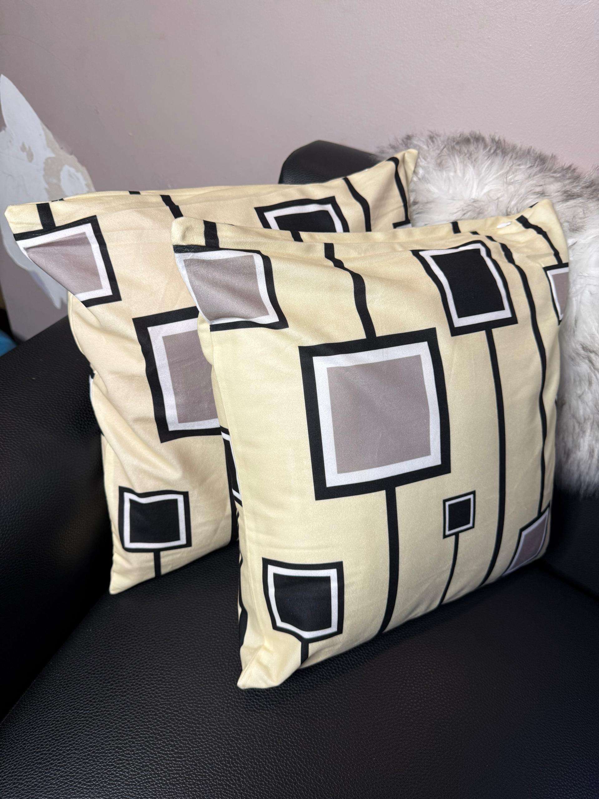 Pillowcase Geometric Minimalist Cushion Cases for Home Couch Sofa (22 x 22 Pillow Cover)