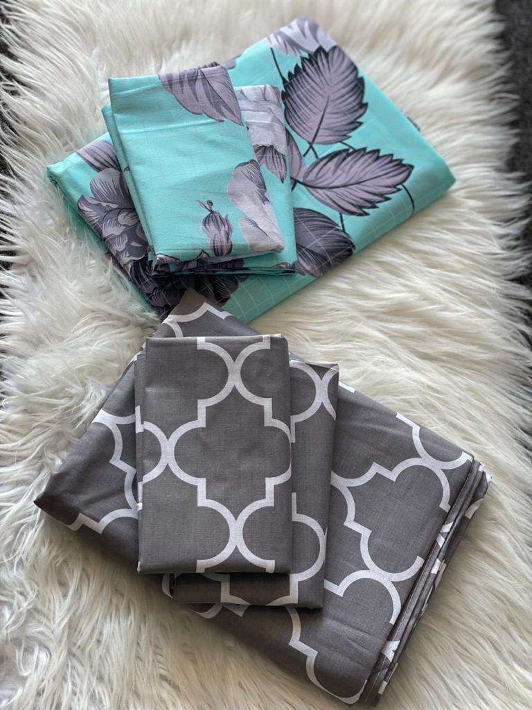 Pure cotton sheets 2 bed sheets 4 pillow cases