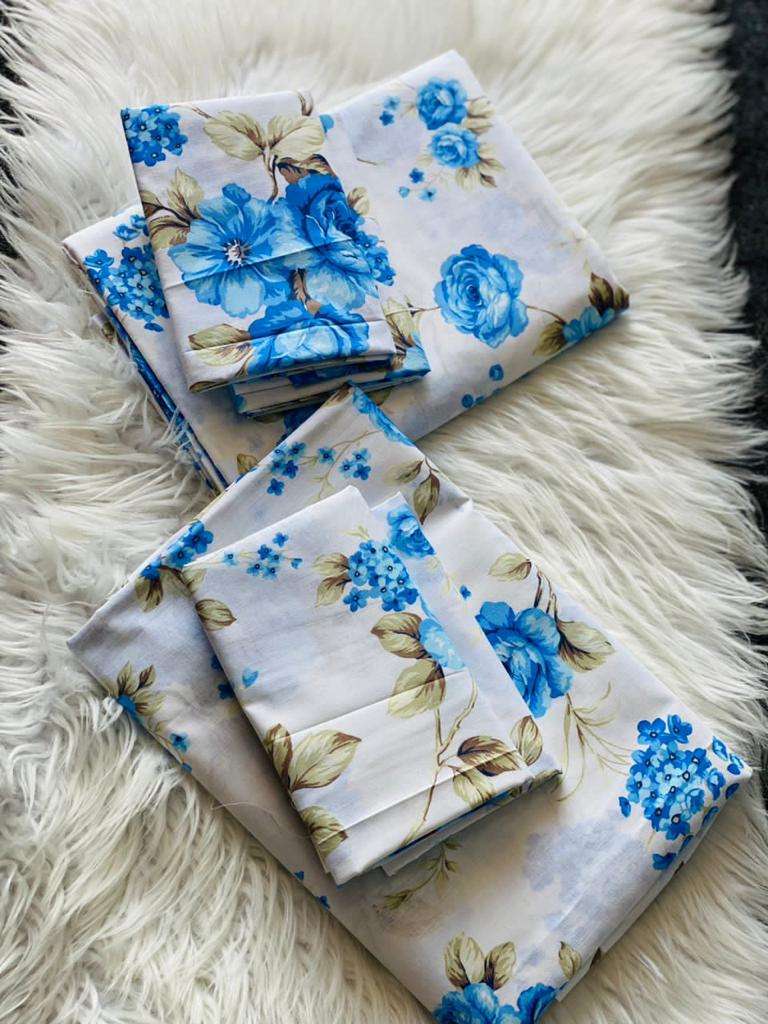 Pure cotton sheets 2 bed sheets 4 pillow cases