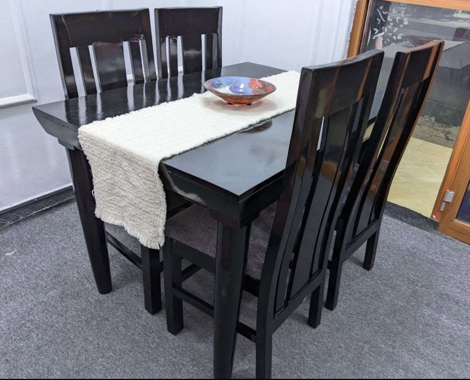 Solid Wood Dining Table and Chairs Set