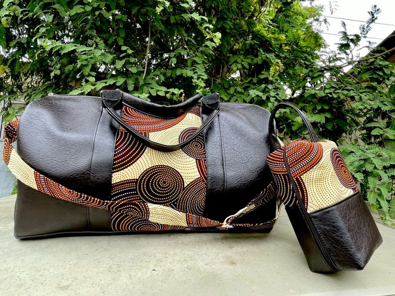 Unisex Leather Bag, Stylish Travel Weekender, Hipster Leather Travel Bag