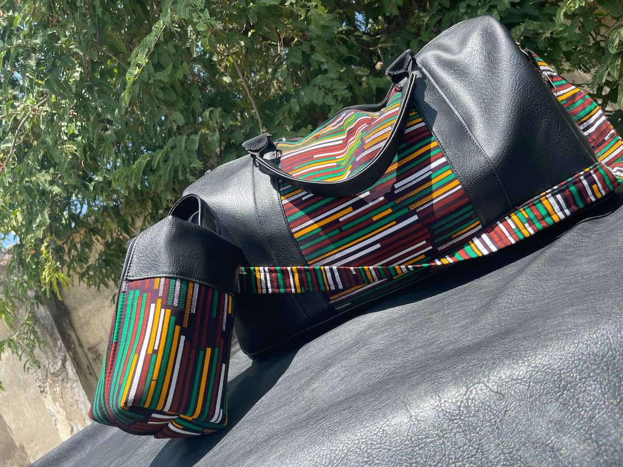 Unisex Leather Bag, Stylish Travel Weekender, Hipster Leather Travel Bag